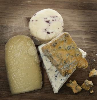  Gourmet Cheese On A Wooden Board