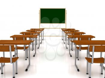 Royalty Free Clipart Image of a Classroom