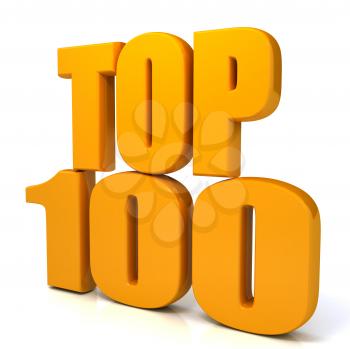 Royalty Free Clipart Image of the Words Top 100