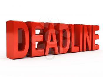 Royalty Free Clipart Image of the Words Deadline