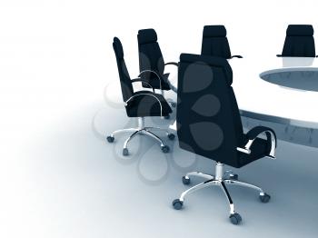 Royalty Free Clipart Image of a Conference Table