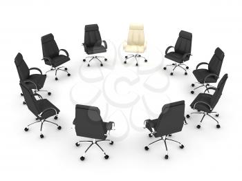 Royalty Free Clipart Image of Office Chairs