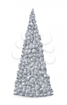 Beautiful elegant Christmas tree. Vector illustration on a white background. Modern design.