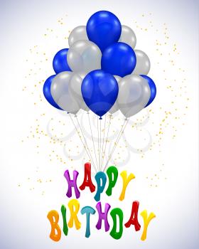 Vector ballon for party, birthday, colorful, color