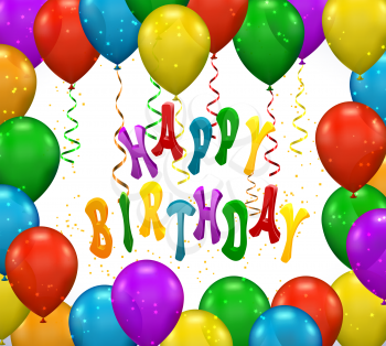 Vector ballon for party, birthday, colorful, color