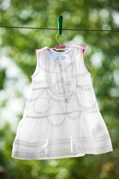 White baby dress outdoor