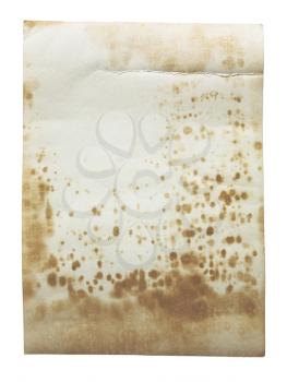 Old paper texture, isolated on white