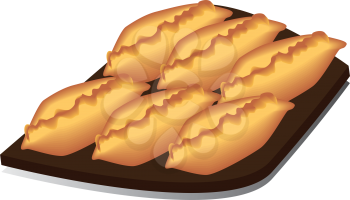 Royalty Free Clipart Image of Loaves of Bread With Crispy Tops