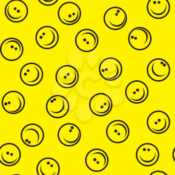Royalty Free Clipart Image of a Smiley Face Background