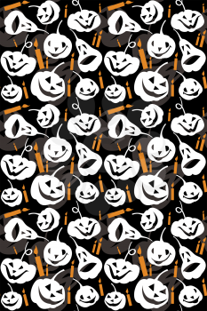 Royalty Free Clipart Image of a Halloween Pumpkin Background