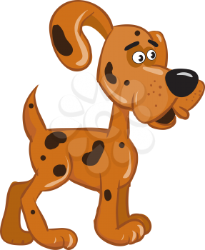 Royalty Free Clipart Image of a Spotted Dog