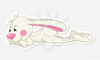 Royalty Free Clipart Image of a Baby Rabbit