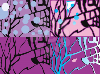 Four of abstract background