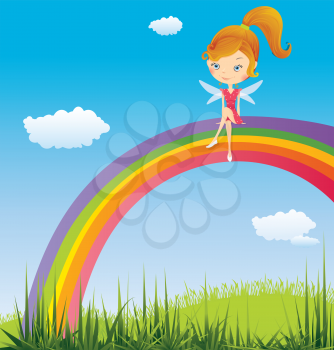 Fairy on a rainbow