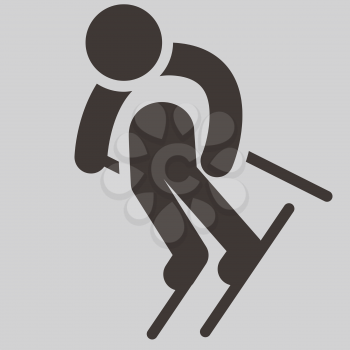 Winter sport icon - Downhill skiing