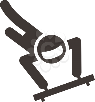 Winter sport icon - Skeleton icon