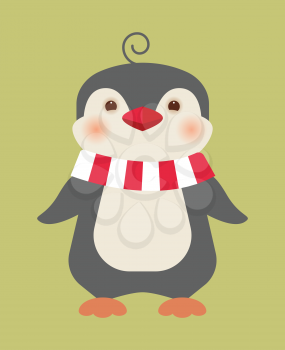 Merry Christmas penguin - greeting card