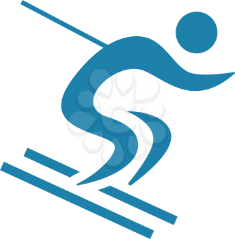Winter sport icon - Downhill skiing icon
