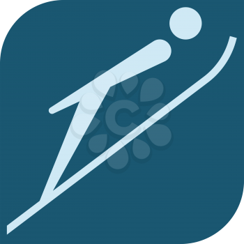 Winter sport icons - ski jumping icon