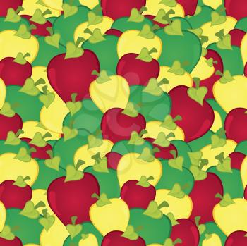 Royalty Free Clipart Image of an Apple Background