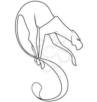 Royalty Free Clipart Image of a Panther