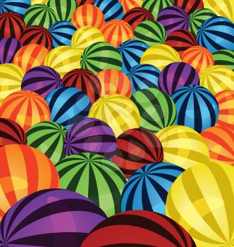 Royalty Free Clipart Image of a Colourful Ball Background