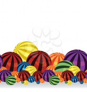 Royalty Free Clipart Image of Colourful Balls