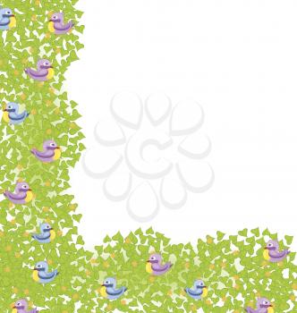 Royalty Free Clipart Image of a Border With Birds