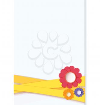 Royalty Free Clipart Image of a Floral Card