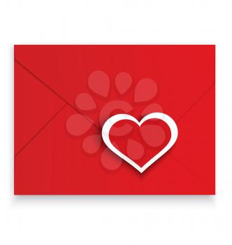Royalty Free Clipart Image of a Love Letter