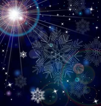 Royalty Free Clipart Image of an Abstract Snowflakes Background