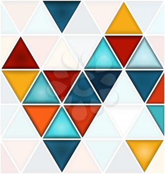 Pattern of geometric shapes. Colorful triangular mosaic banners. Geometric background with place for your text.