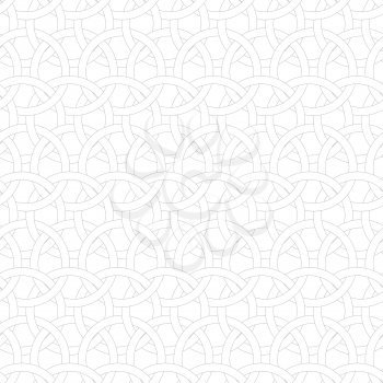 Seamless stylish geometric background. Modern abstract pattern. Flat monochrome design.Slim gray circle interlocking ornament.