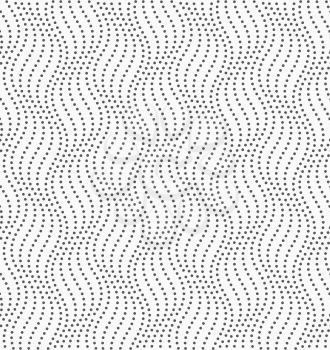 Monochrome dotted texture. Abstract seamless pattern. Ornament made of dots.Textured with dots ripples.
