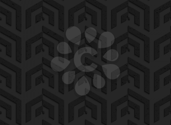 Black textured plastic vertical corner grid.Seamless abstract geometrical pattern with 3d effect. Background with realistic shadows and layering.