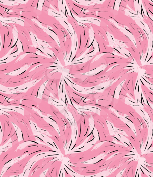 Swirly overlapping stocks grungy pink.Hand drawn with ink and marker brush seamless background.