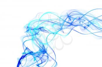 abstract blue smoke waves 