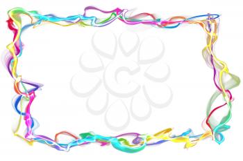 abstract colorful ribbon frame