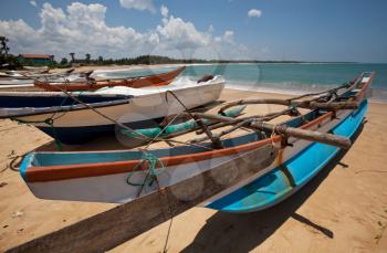Royalty Free Photo of Fishing Boats in Sri Lanka