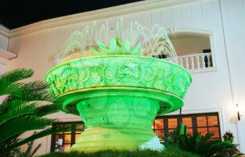 Royalty Free Photo of a Fountain in a Hotel