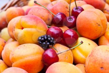 Royalty Free Photo of Berries and Apricots
