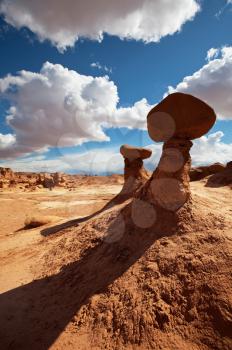 Royalty Free Photo of Rock Formations in Goblin Valley State Park, Utah