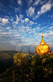Royalty Free Photo of a Golden Stupa in Myanmar
