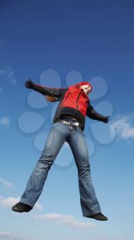 Royalty Free Photo of a Woman Jumping