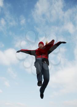 Royalty Free Photo of a Woman Jumping