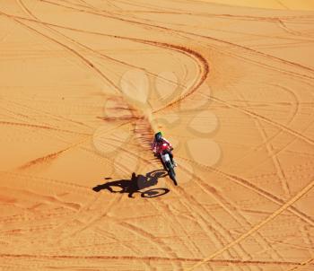 Royalty Free Photo of Motocross in the Desert
