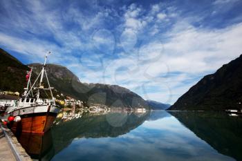 Royalty Free Photo of Odda Harbour in Norway