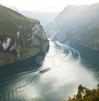 Royalty Free Photo of Geiranger Fjord in Norway