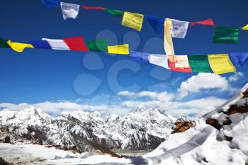 Royalty Free Photo of Prayer Flags in the Himalayas