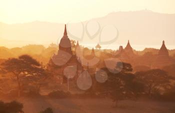 Bagan at sunset in Myanmar